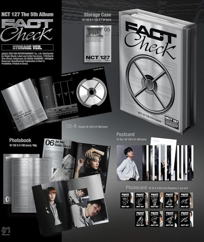 NCT 127 The 5th Album 'Fact Check' (Storage Ver.) CD