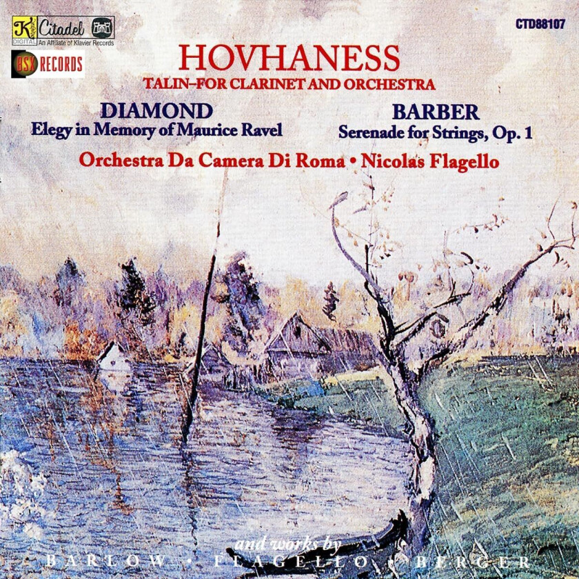 Alan Hovhaness, David Diamond, Nicolas Flagello Talin: Concerto For Clarinet And String Orchestra CD