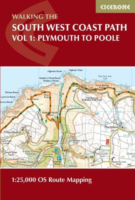 South West Coast Path Map Booklet Vol 1: Minehead to St Ives 1:25,000 OS Route Mapping