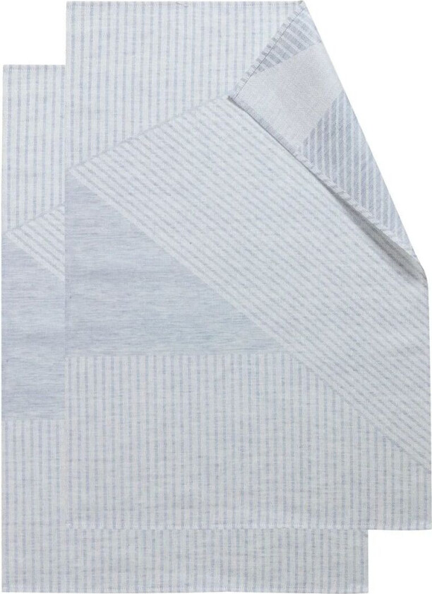 Bilde av Stripes kjøkkenhåndkle 47 x 70 cm 2-pakning Blå-hvit