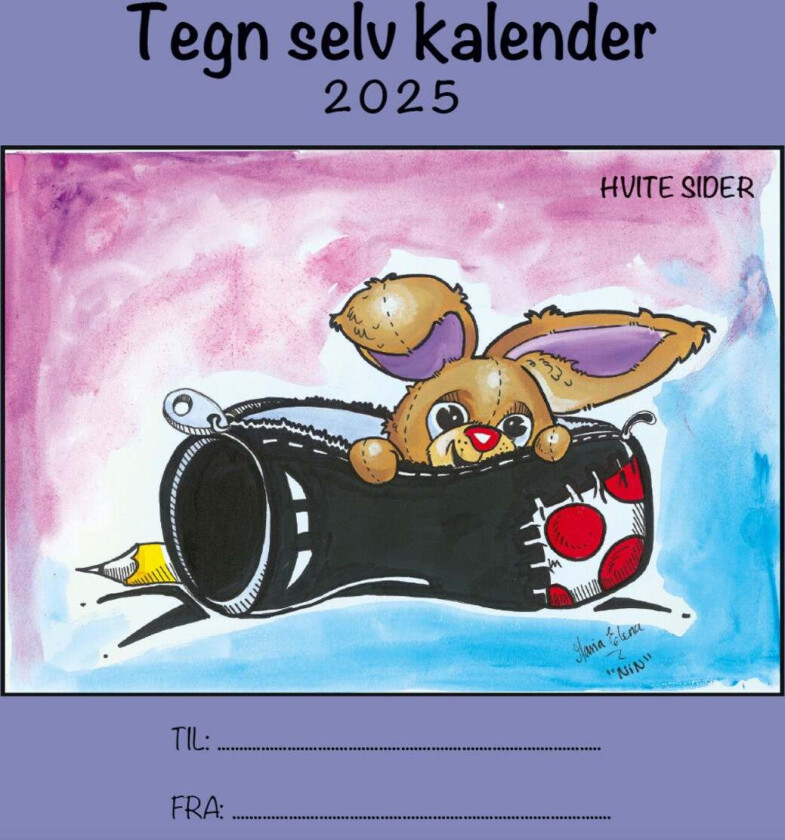 Kalender 2025 Tegn Selv Hvit 195x225mm