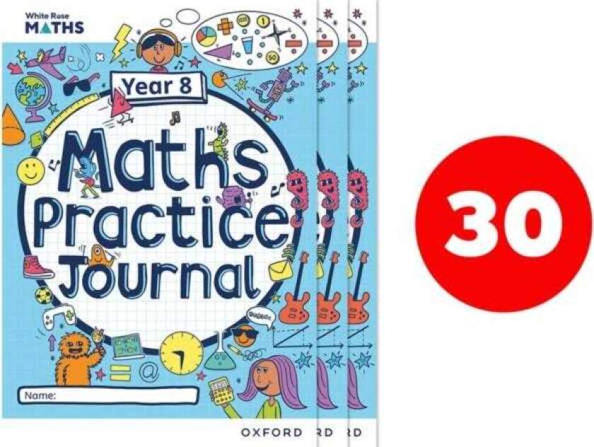 White Rose Maths Practice Journals Year 8 Workbooks: Pack of 30