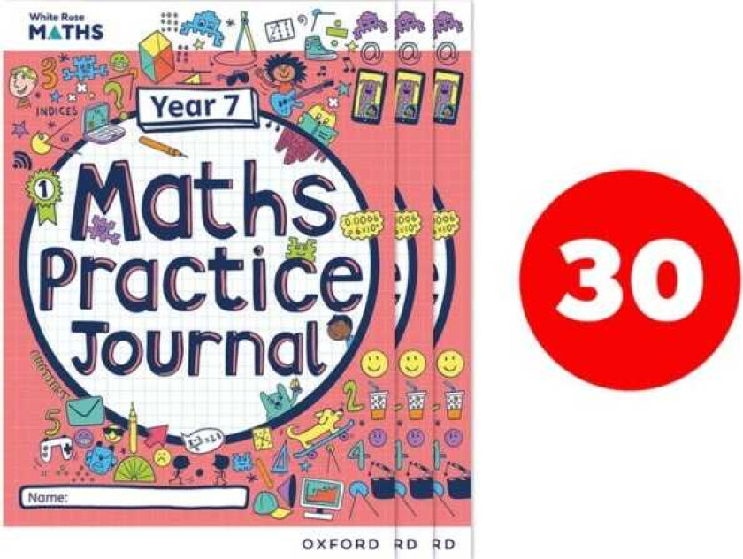 White Rose Maths Practice Journals Year 7 Workbooks: Pack of 30