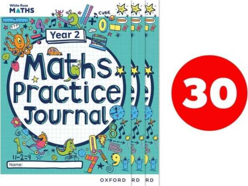 White Rose Maths Practice Journals Year 2 Workbooks: Pack of 30