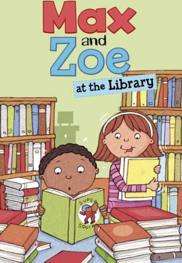 Max and Zoe at the Library