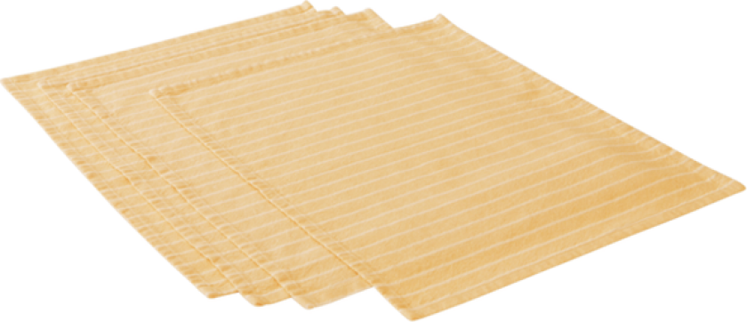 bordbrikke 4-pk Sennepsgul/hvit