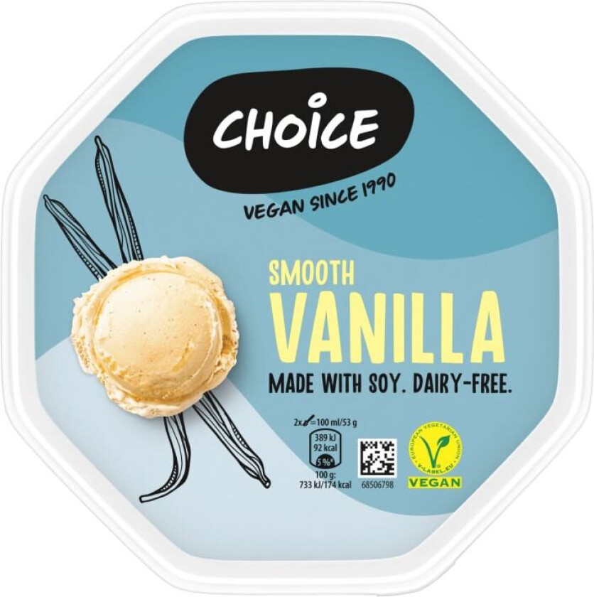Choice Soyais Smooth Vanilje 750ml