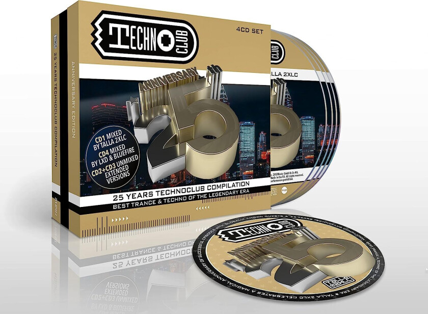Diverse Electronica, Talla 2XLC Techno Club Best Of 25 Years CD