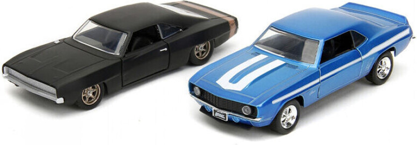 Jada Kjøretøy 1:32 - 1969 Chevrolet Camaro/1968 Doge Charger Widebody