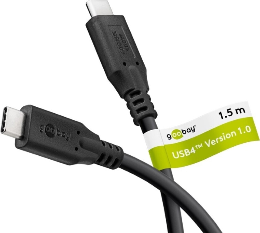 Usb-C™-Kabel, Usb4™, 100 W, 40 Gbit/S, Power Delivery, 1,5 M