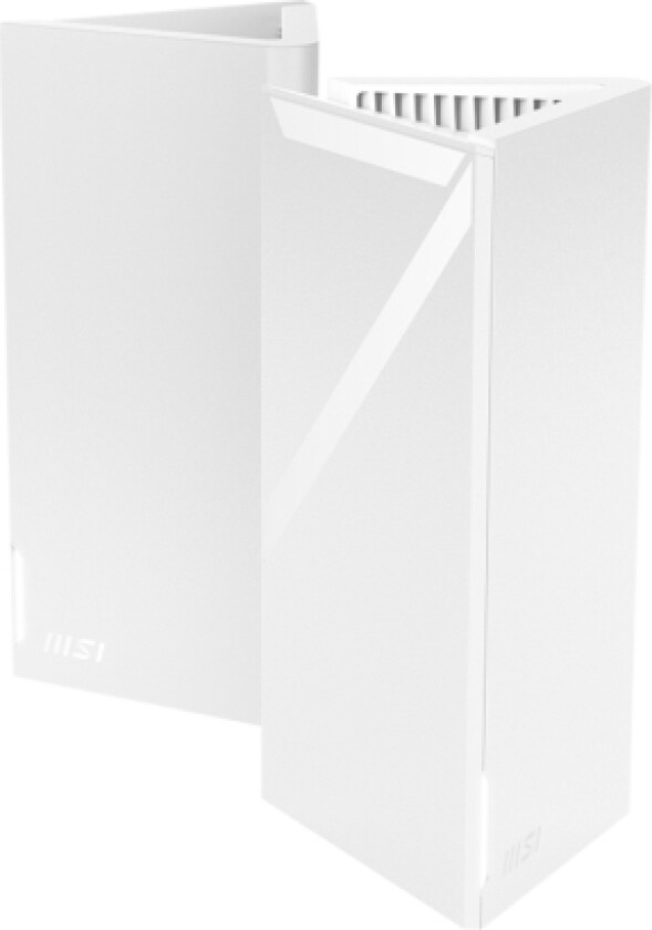 Msi Roamii Be Lite Wifi 7 Mesh System 2-Pack Ax3600 Dual-Band, 1X 2,5G Og 2X 1G Ethernet (Per Enhet), Veggmonteringssett Inkludert