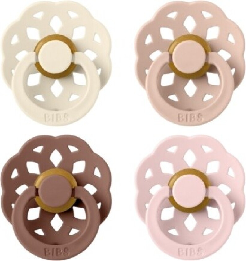 Bilde av Bibs Boheme 4-pack, Størrelse 1 (0-6 Måneder) Rund I Lateks