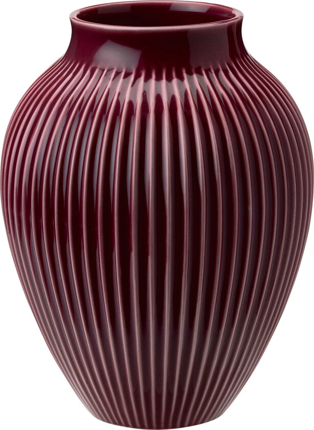 Vase 20 cm, ripple berry