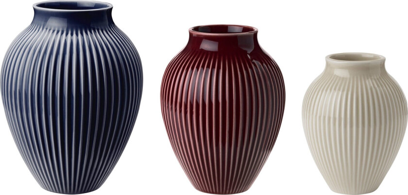 Minivaser 3 stk, ripple berry/sand/dark