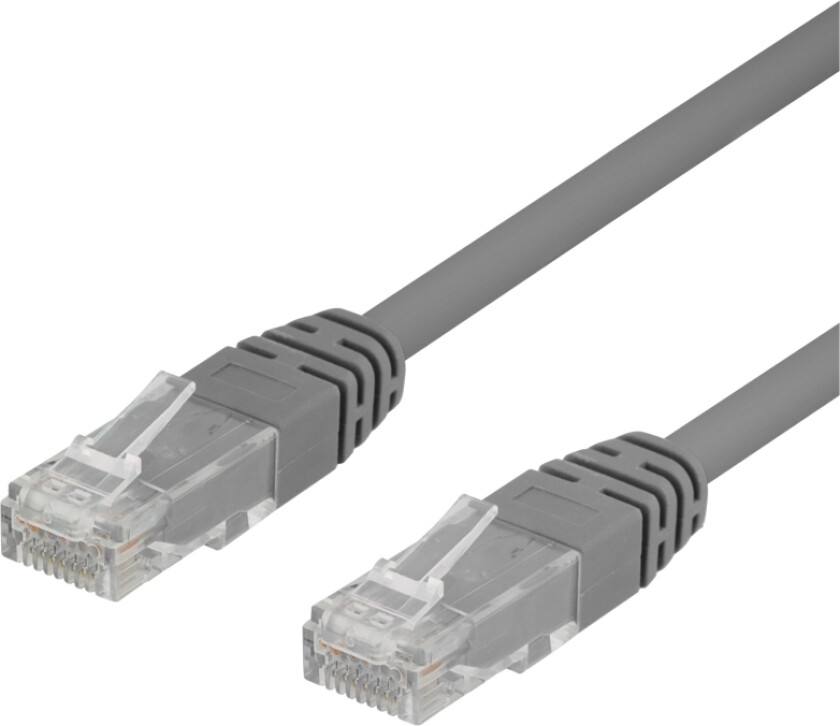 Bilde av - Koblingskabel - Rj-45 (Hann) Til Rj-45 (Hann) - 50 Cm - Utp - Cat 6 - Halogenfri, Formstøpt - Grå (En Pakke 50)
