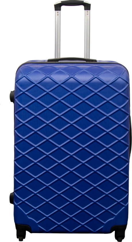 Stor koffert - Stripet blå - Hardcase koffert - Eksklusiv reisekoffert