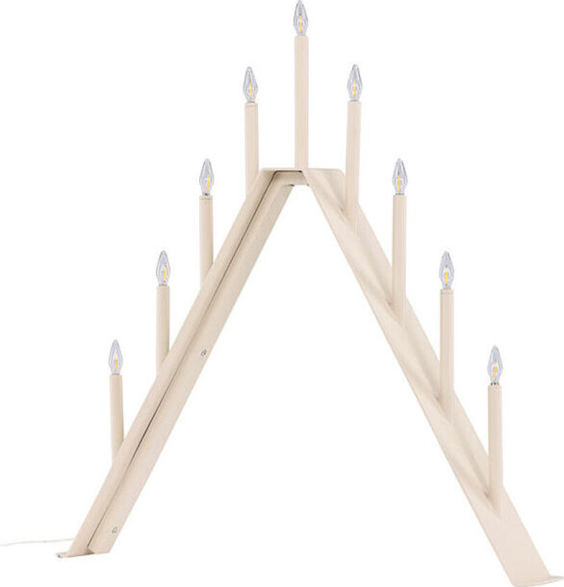 Bilde av Åre adventsstake elektrisk 9 lys beige.
