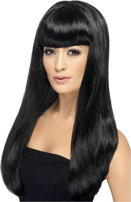 Sexy Svart Parykk