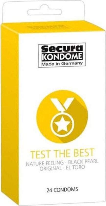 Test The Best 24-pack Mix pakke av kondomer