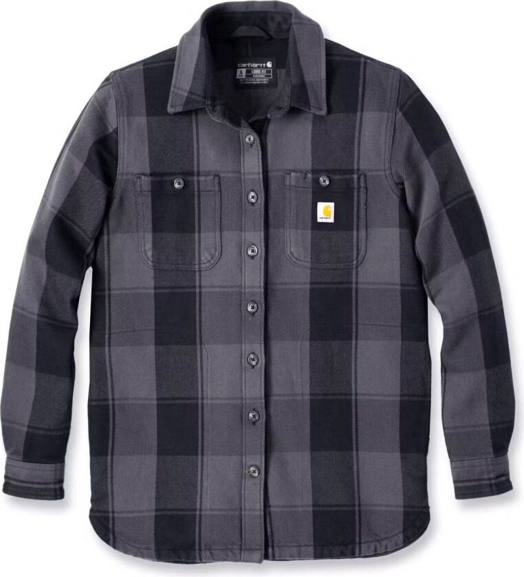 Loose Fit Twill Shirt Jacket Black Female