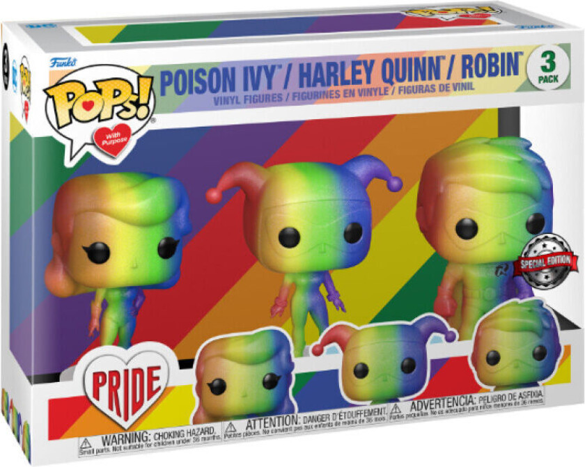 Funko Pop! With Purpose: Pride 3-Pakning Med Figurer