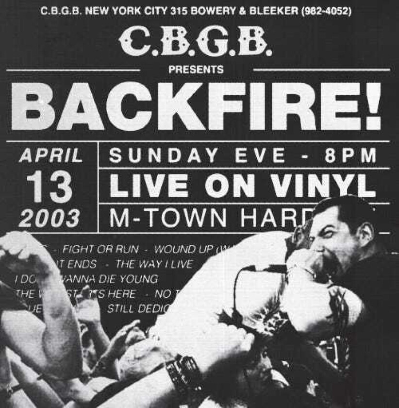 Backfire! Live At CBGB CD