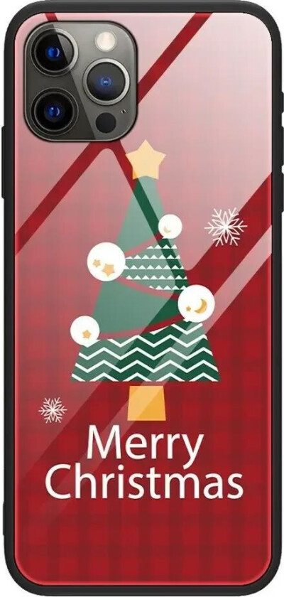 iPhone 15 Pro Jule Deksel m. Glassbakside - Juletre