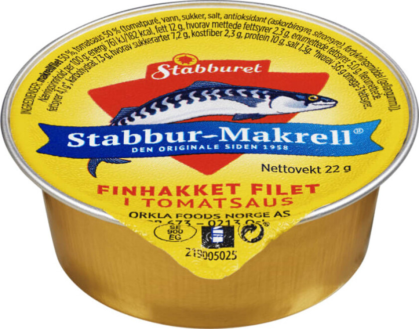 Stabbur-Makrell Hakket 22g