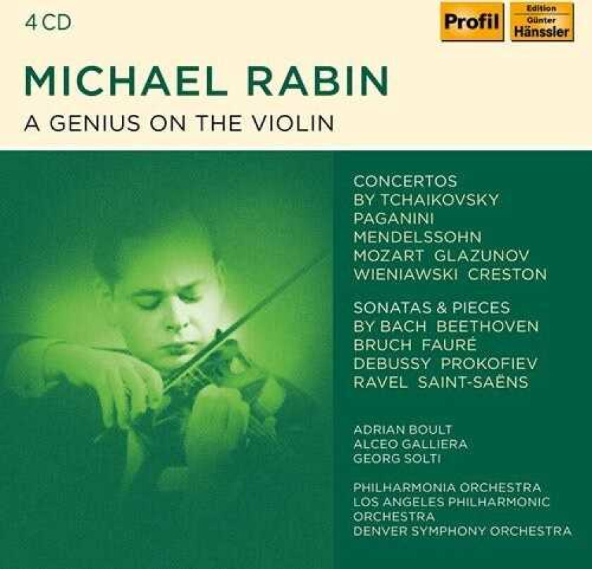 Michael Rabin, Adrian Boult, Lovro Von Matacic, Alceo Galliera  A Genius On The Violin  CD