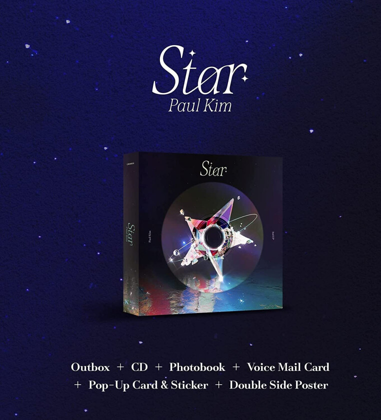 Paul Kim Star Incl. 64pg Photobook, Voice Mail Card, PopUp Card & Sticker + Poster CD