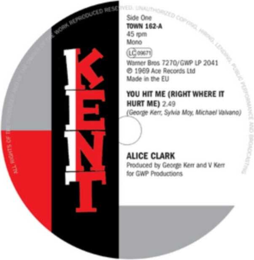 Alice Clark You Hit Me (Right Where It Hurt Me) LP/Vinyl
