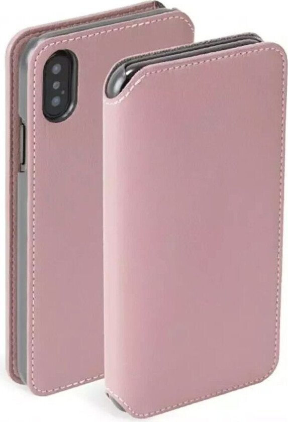 Pixbo 4 Card FolioCase iPhone Xs Max Skinn Flip Deksel - Rosa