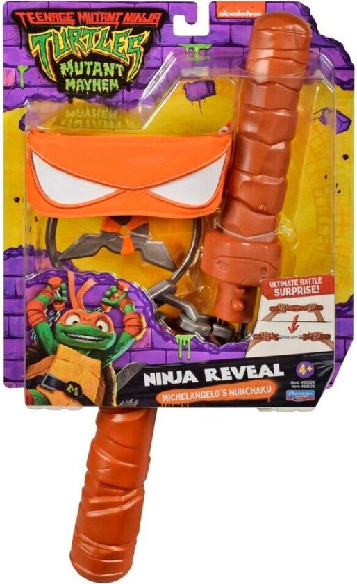 Bilde av Mutant Mayhem Ninja Reveal Rollelek - Michelangelo