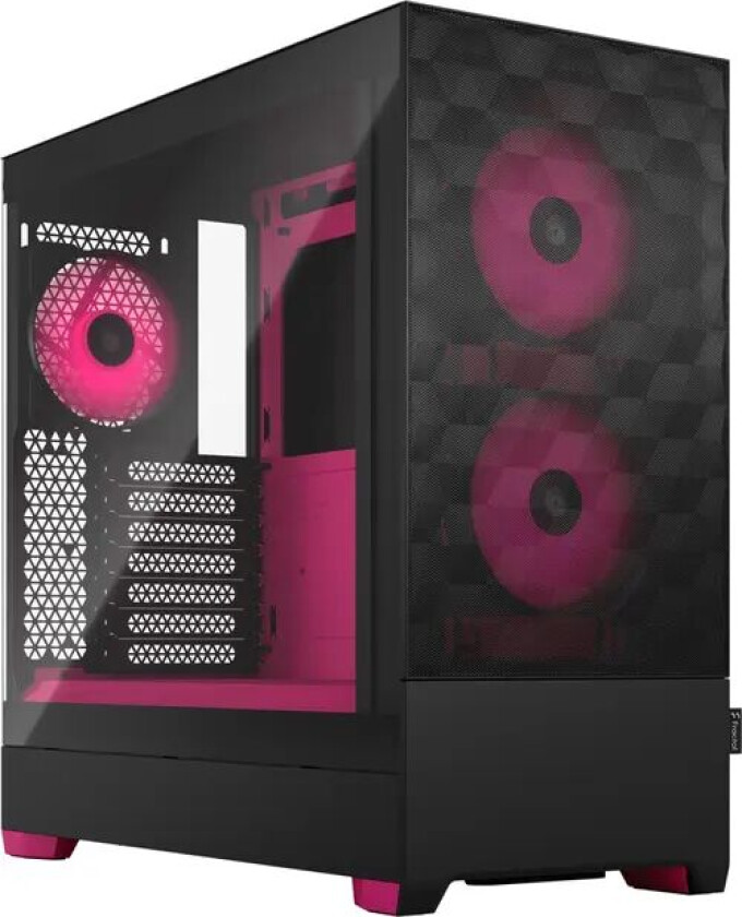 Pop Air Rgb Magenta Core Clear Glass Atx Rosa, Svart