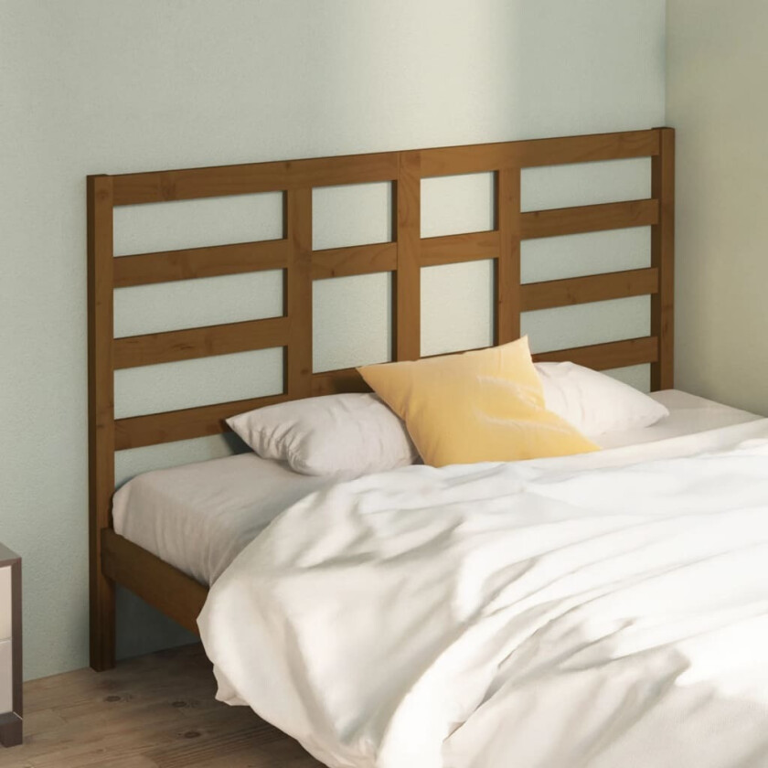 Sengegavl honningbrun 141x4x104 cm heltre furu