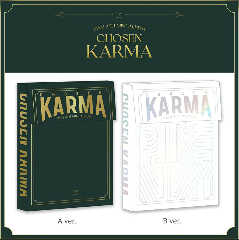 Pixy Chosen Karma Random Cover Incl. 62pg Photobook, Lyrics Paper, 2 Photocards, 2 Scratch Message Ca CD