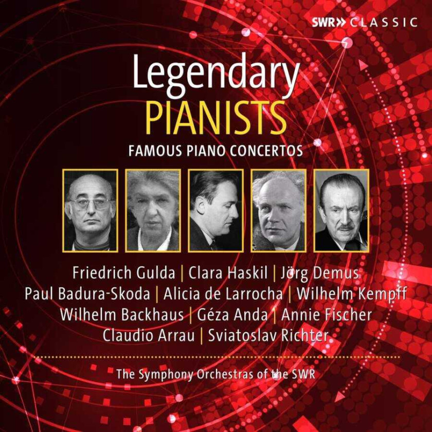 Friedrich Gulda, Clara Haskil, JORG DEMUS, Diverse Klassisk Legendary Pianists Famous Piano Concertos CD