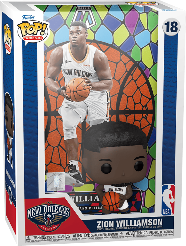 NBA New Orleans Pelicans Zion Williamson With Mosaic Trading Card