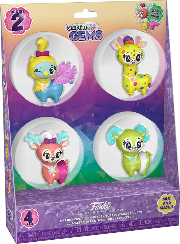 Bilde av Snapsies Gems  4pk (Spring)