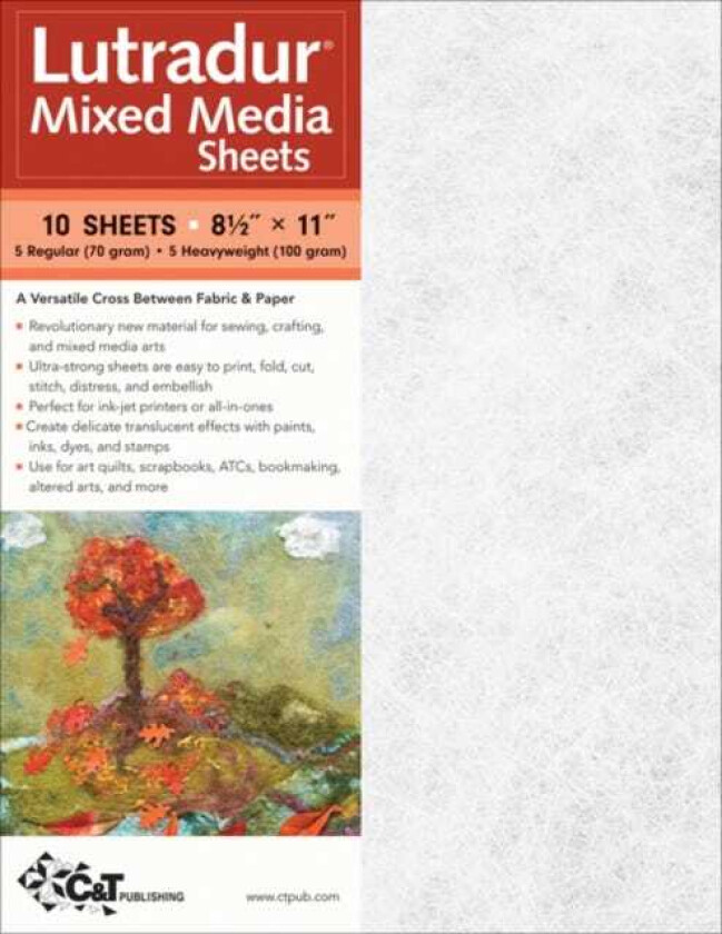 Lutradur (R) Mixed Media Sheets 10 Sheets, 8 1/2" x 11" * 5 Regular (70 Gram) * 5 Heavyweight (100