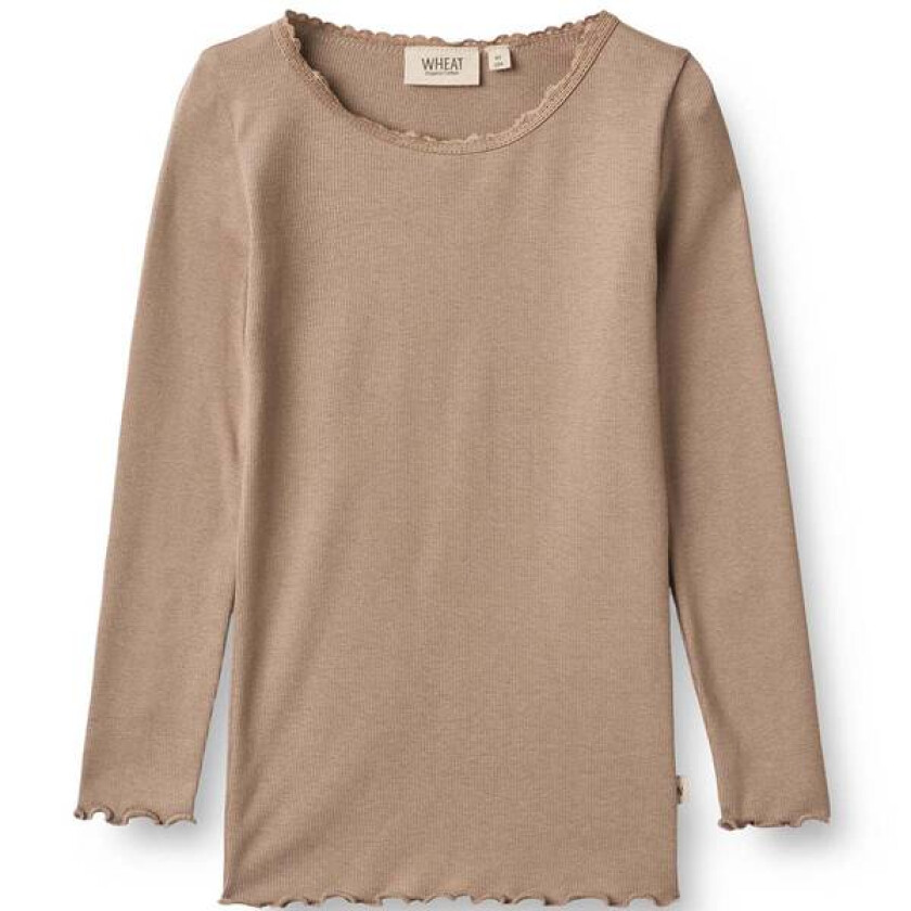 Rib Lace Genser Til Barn, Soft Brown