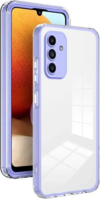 Samsung Galaxy A15 (5G) / A15 Hybrid Plast Deksel - Gjennomsiktig / Lilla