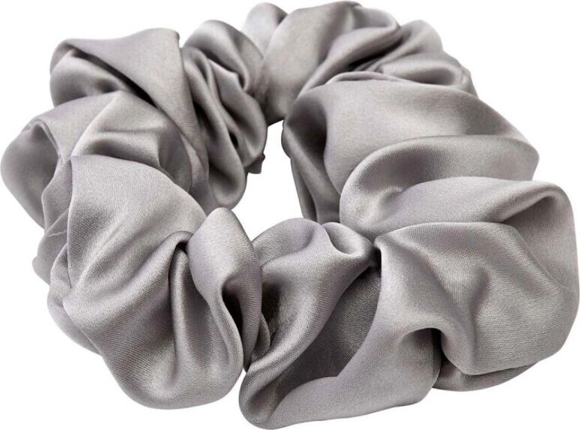 Lenoites Mulberry Silk Scrunchie Grey