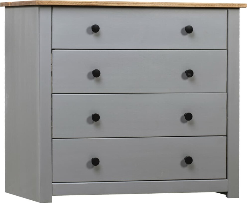 Sideskap grå 80x40x73 cm furu Panama Range