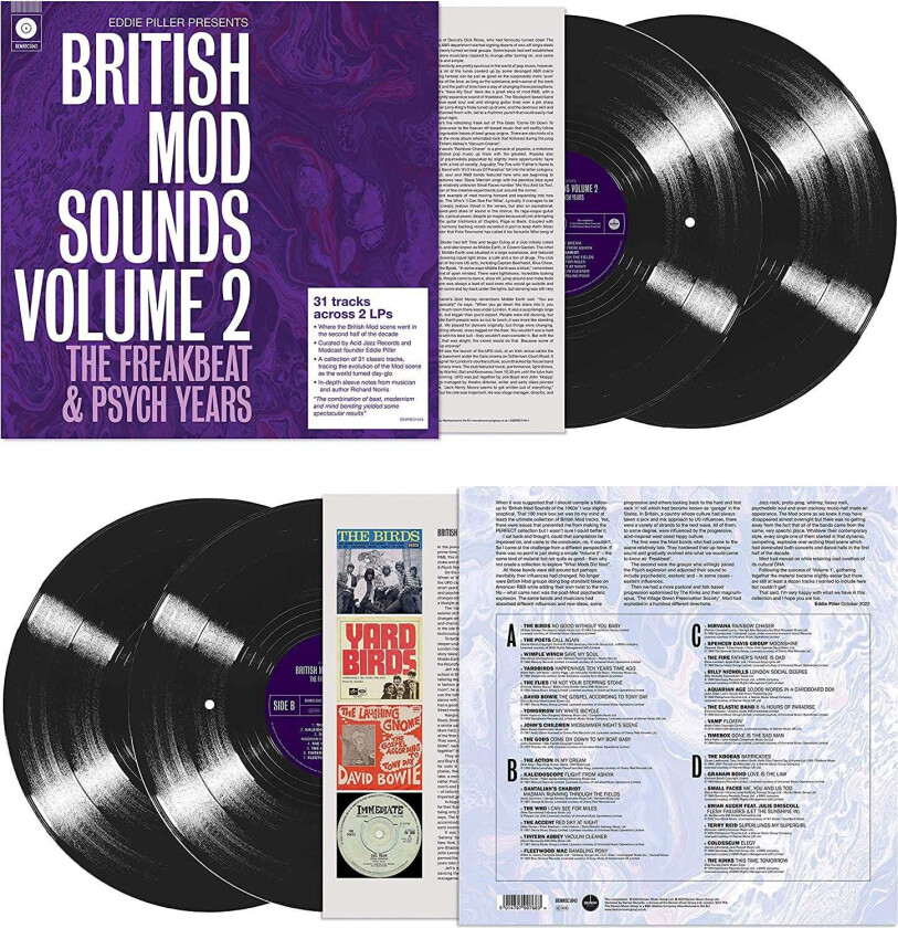 Diverse Rock Eddie Piller Presents British Mod Sounds Of The 1960s Volume 2: The Freakbeat & Psych Years LP/Vinyl