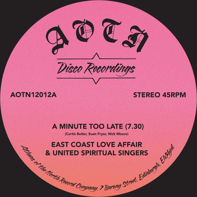 East Coast Love Affair, United Spiritual Singers A Minute Too Late LP/Vinyl