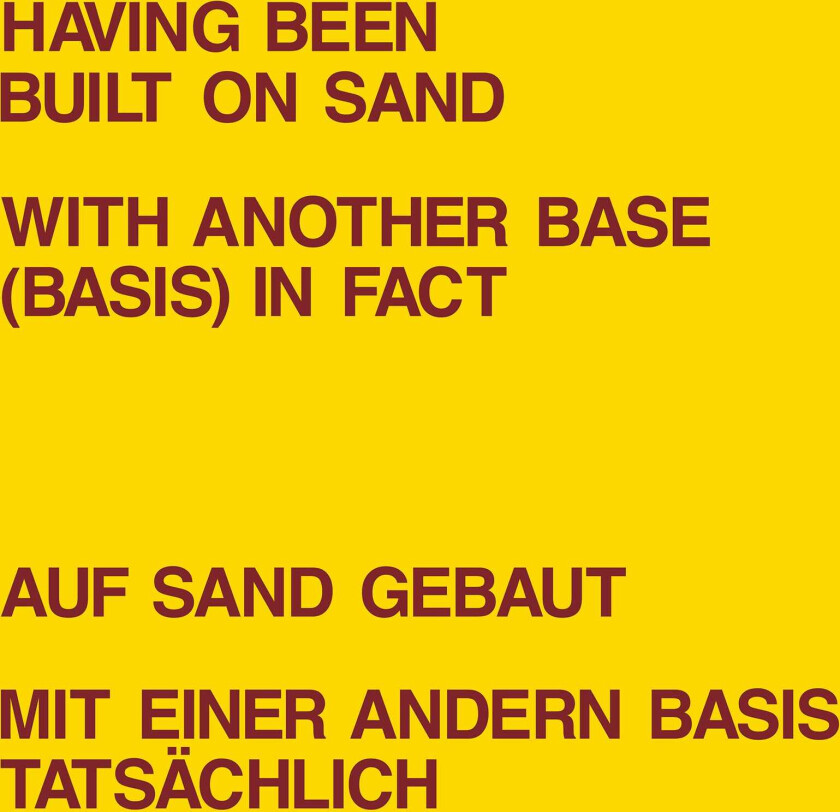 Dickie Landry & Lawrence Weiner, DICKIE LANDRY, Lawrence Weiner Having Been Built On Sand LP/Vinyl