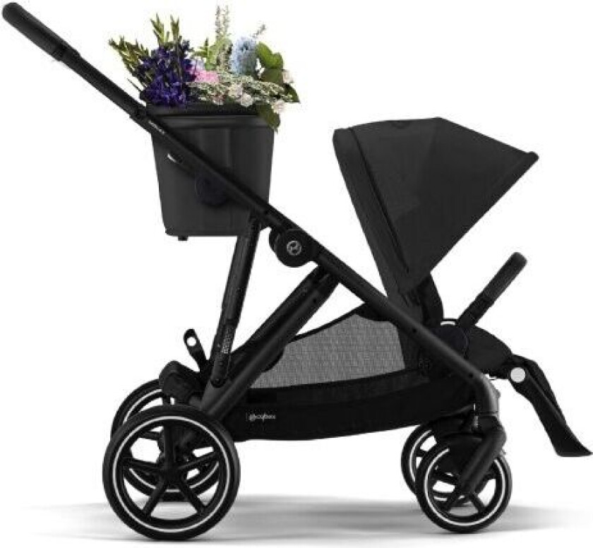 Cybex, Søsken-/tvillingvogn, Gazelle S - Moon Black/black