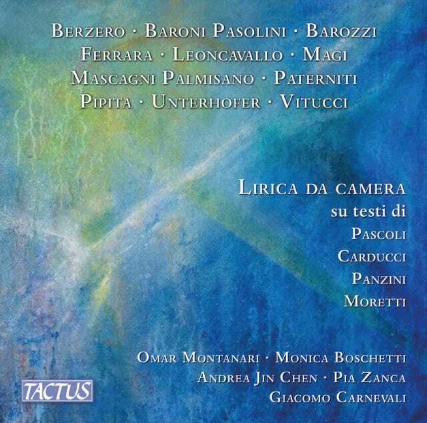 Monica Boschetti, Omar Montanari, Andrea Jin Chen Lirica Da Camera Su Testi Di Pascoli, Carducci, Panzini, & Moretti CD