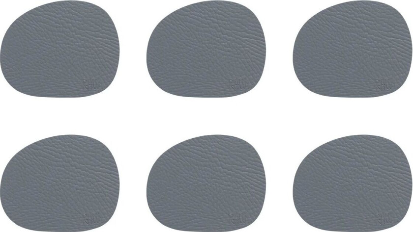 Bilde av Aida Raw glassunderlag lær 6-stk. Grey buffalo (grå)